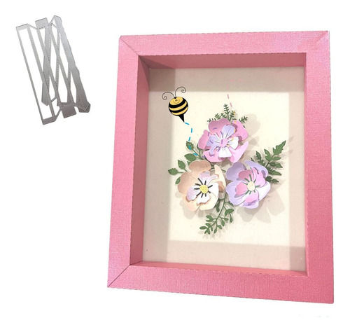 Suaje Troquel Cortar Papel Marco Shadowbox 3d Scrapbook Foto