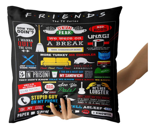 Friends Serie Cojin Almohada Con Relleno Suave Aterciopelada