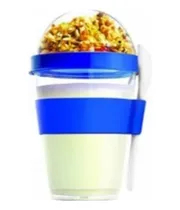 Comprar Vaso Yogurt Y Snack Desayuno Sano Cereal Domo Con Cuchara 