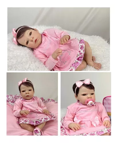 Boneca Bebe Reborn Menina Real + Enxoval Completo