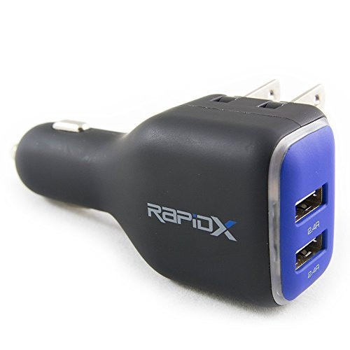 Dualx Dual Usb Charger For Car And Home By Rapidx