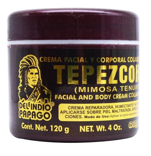  Crema Facial Y Corporal Tepezcohuite 120 G Del Indio Papago Tipo de envase Bote