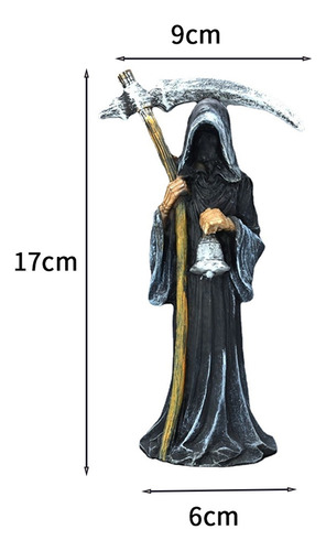 Estatua De La Santa Muerte De Pie, Decorativa, Sombría, Scyt