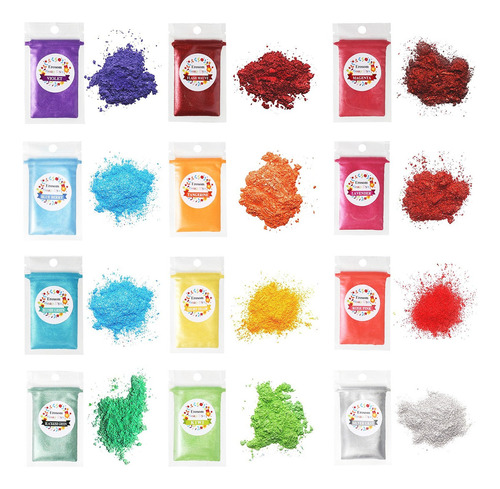 24 Colores Mica En Polvo Para Pigmentos De Jabón, Tinte, Col
