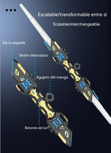 Juguetes Para Niños Telescópicos De Doble Cabeza Laser Sword Color Negro