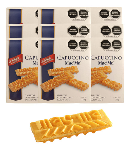 Galletas Con Relleno Cafe Capuccino 10 Pz C/u 150 G Mac Ma
