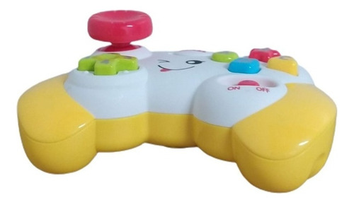Controle De Vídeo Game Brinquedo Infantil Emite Som E Luzes Cor Amarelo