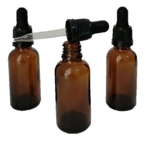 100 Botella Goteropipeta Inviolabl Vidrio 20ml Ambar(it-365)