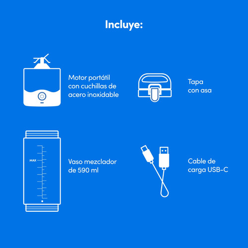 Nutribullet Licuadora Portátil Con Usb-c, Negro Negro