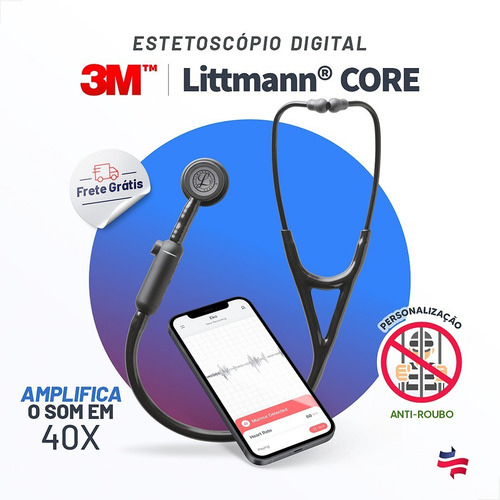 Esteto Littmann Digital Gravado A Laser/ 12x Sem Juros/frete