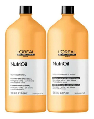Kit Loréal Nutrioil Shampoo 1500mls+ Condicionador 1500mls