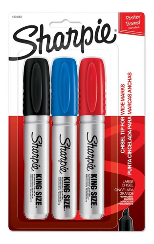 Marcador Permanente Sharpie King Size, Blíster X 3 Und