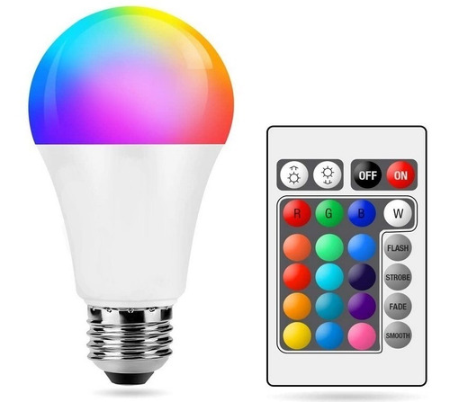 Bombillo Led Rgb Colores Multicolor Con Control Remoto