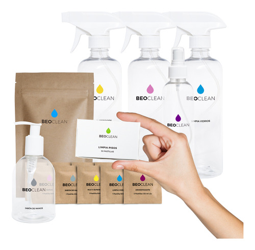 Kit De Limpieza Completo Biodegradables Para Todos Espacios