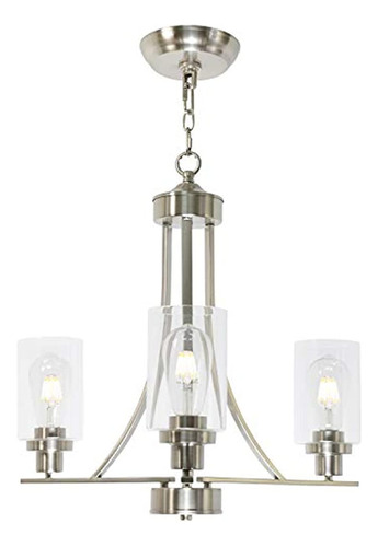 Lámpara De Techo Contemporánea Con 3 Luces De Níquel