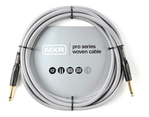 Cable Guitarra Mxr Dciw12 Silver 3,65 Mts Tela Color Plateado