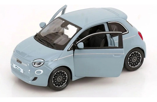 Miniatura Carro Fiat 500e 2023 1:24 Burago Azul
