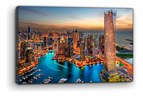 Cuadro Moderno Canvas Dubai Al Atardecer 90x140cm