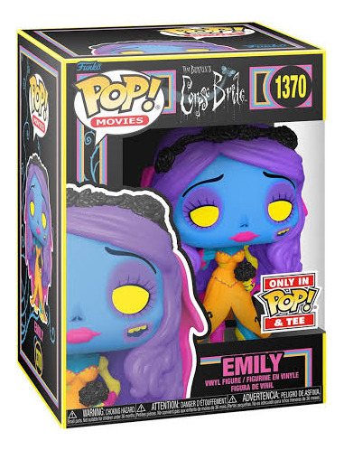 Funko Pop Emily #1370 Corpse Bride Cadáver Novia Black Light (Usado)