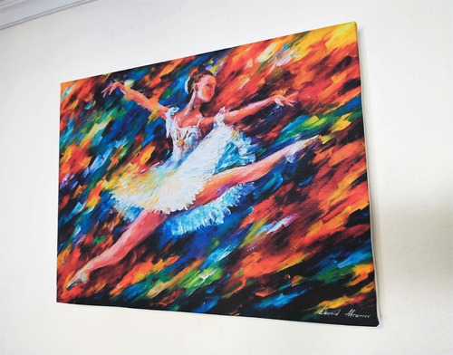 Cuadro Afremov Bailarina Ballet  30x40 Memeca Deco