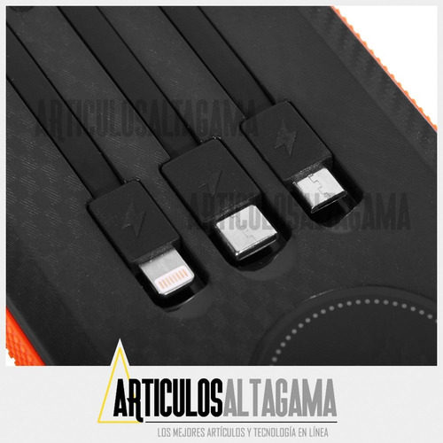 Imagen 3 de 3 de Power Bank Panel Solar Portatil Carga Inalambrica 8000 Mah
