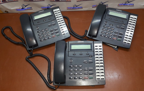 Set De 2 Telefonos Multilinea Conmutador Samsung Lcd-24b