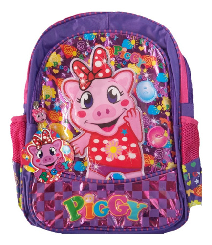 Mochila De Costas Piggy G Rosa Para Meninas 3d Vozz M2001