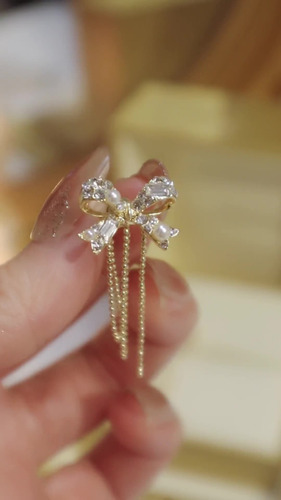 Pendientes De Cadena Con Forma De Lazo Para Mujer, A La Moda