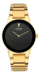 Reloj Citizen Eco Drive Para Hombre Au1062-56e Axiom Dorado Color del bisel Negro Color del fondo Negro