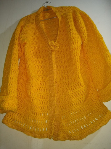 Saco Sacón Tejido A Mano Lana Talle Xxl// Xxxl