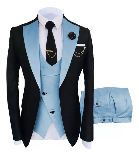 Conjunto De 3 Piezas Para Hombre, Corte Regular, Esmoquin.