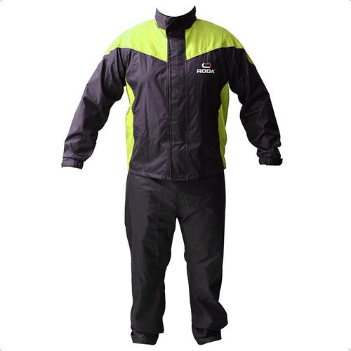 Impermeable Roda Negro/amarillo Set (2pz) Talla Xg