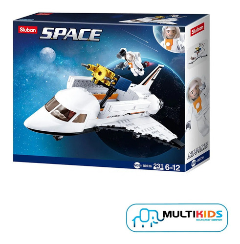 Blocos Montar Astronautas Ônibus Espacial Foguete 231 Pçs