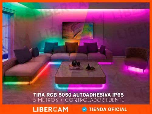 Tira Led Rgb 5050 12v Controlador Fuente Control