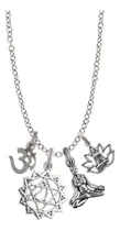 Comprar Collar 7 Chakras Meditación Yoga Budismo Dije Yoga Om Karma Plateado Anahata Chakra Corazón