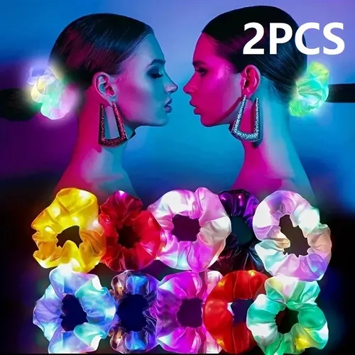 Moños, Cola, Bamba Con Luz Led Para El Cabello 2 Unidades