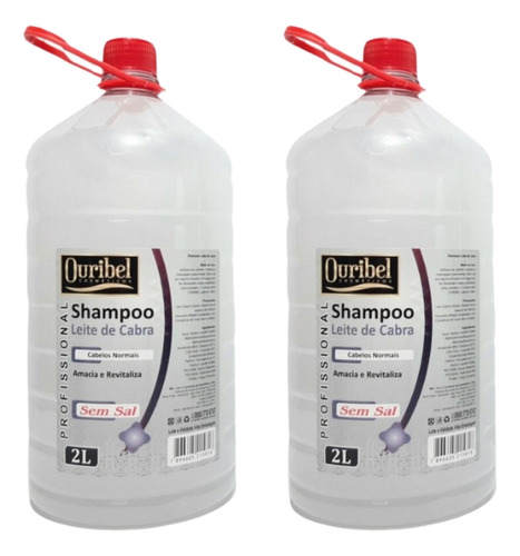 Shampoo Ouribel 2000ml Leite De Cabra - Kit C/2un