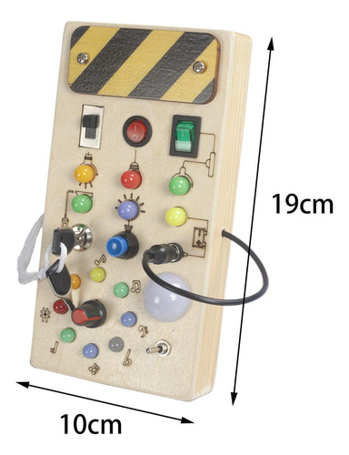 Placa Sensorial De Led De Madeira Habilidades Motoras
