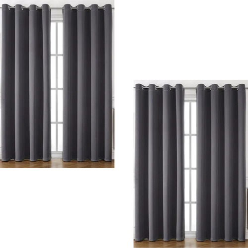 2juegos Cortina Blackout Vero Hogar 2.13m 1.37m Lisa Térmica Oxford