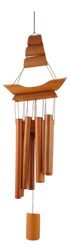 Carillón De Viento De Bambú Hecho A Mano, Natural, Para Deco