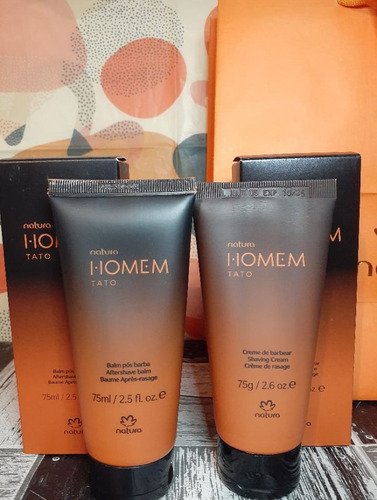 Natura Homem Tato Kit Crema De Afeitar + Balm Pos Barba