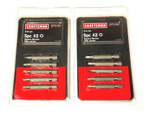 Craftsman #2 Square Recess Screwdriver Insert Bit 2  Scr Zts