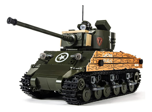 Dahonpa Sherman M4a3 Bloque De Construcción Del Ejército Del
