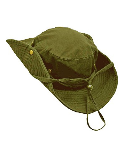 Gorro De Algodón Estilo Safari Con Cordón Para La Barbilla Y