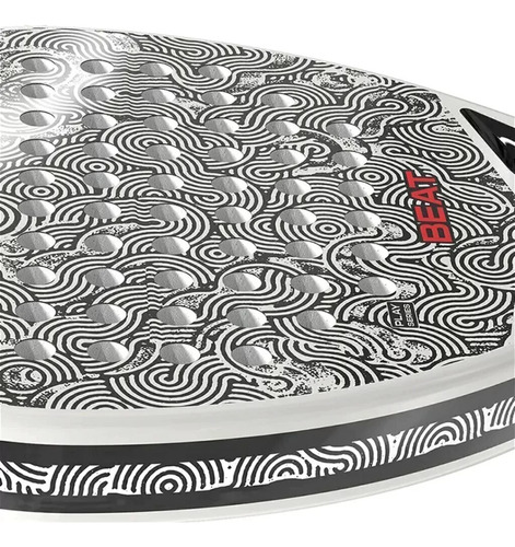Paleta Padel Siux Beat Hybrid 24 Soft Eva Fibra Vidrio 38mm Color Blanco/Negro