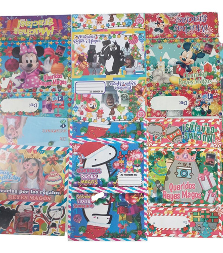 Paquete De Cartitas Para Reyes 100 Pzs