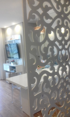 Painel Vazado Divisória 3,0x2,74 Mdf 25mm Cru + Suportes