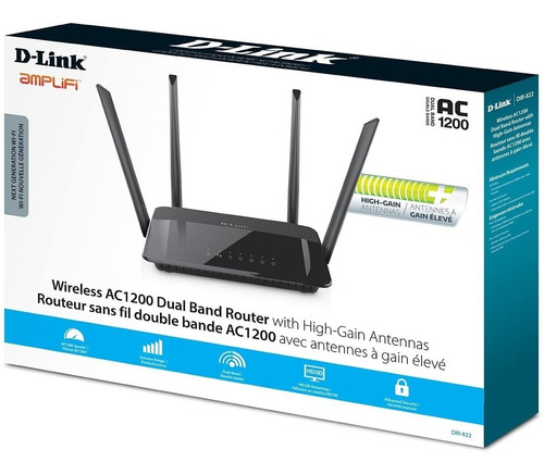 Router D-link Dir-822 Wireless Ac 1200 Doble Banda 4 Antena 