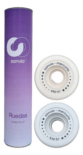 Ruedas Sanvio Mercurio Para Patín 49d + 53d 57mm