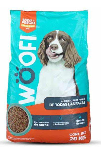 Alimento Woofi Croqueta Para Perro Adulto 20kg, 18%proteína
